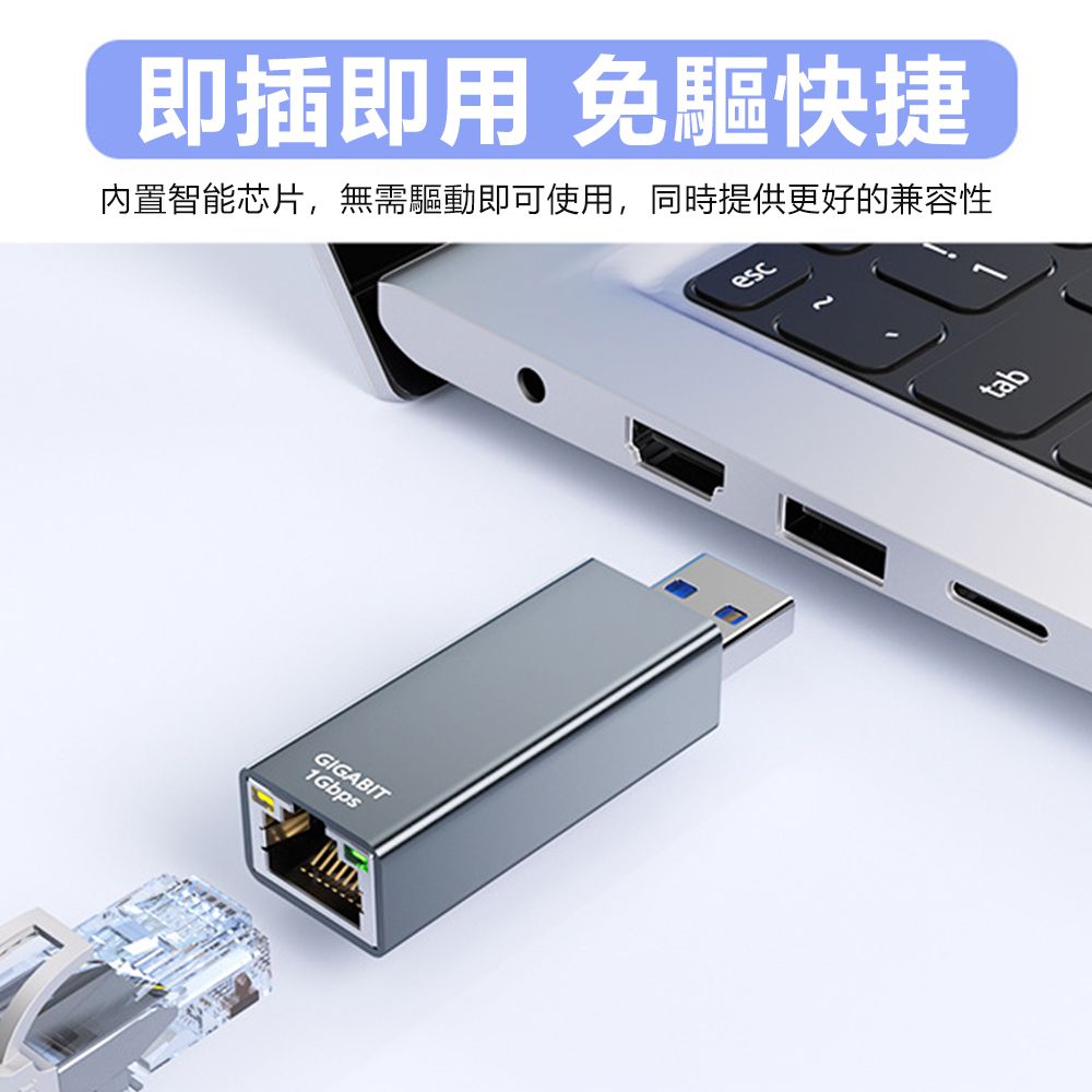 Sily A TO 千兆網卡RJ45轉接頭 USB3.0網口轉接器 筆電免驅轉換器 網線轉換頭 網卡轉接器 集線器 RJ45網路卡